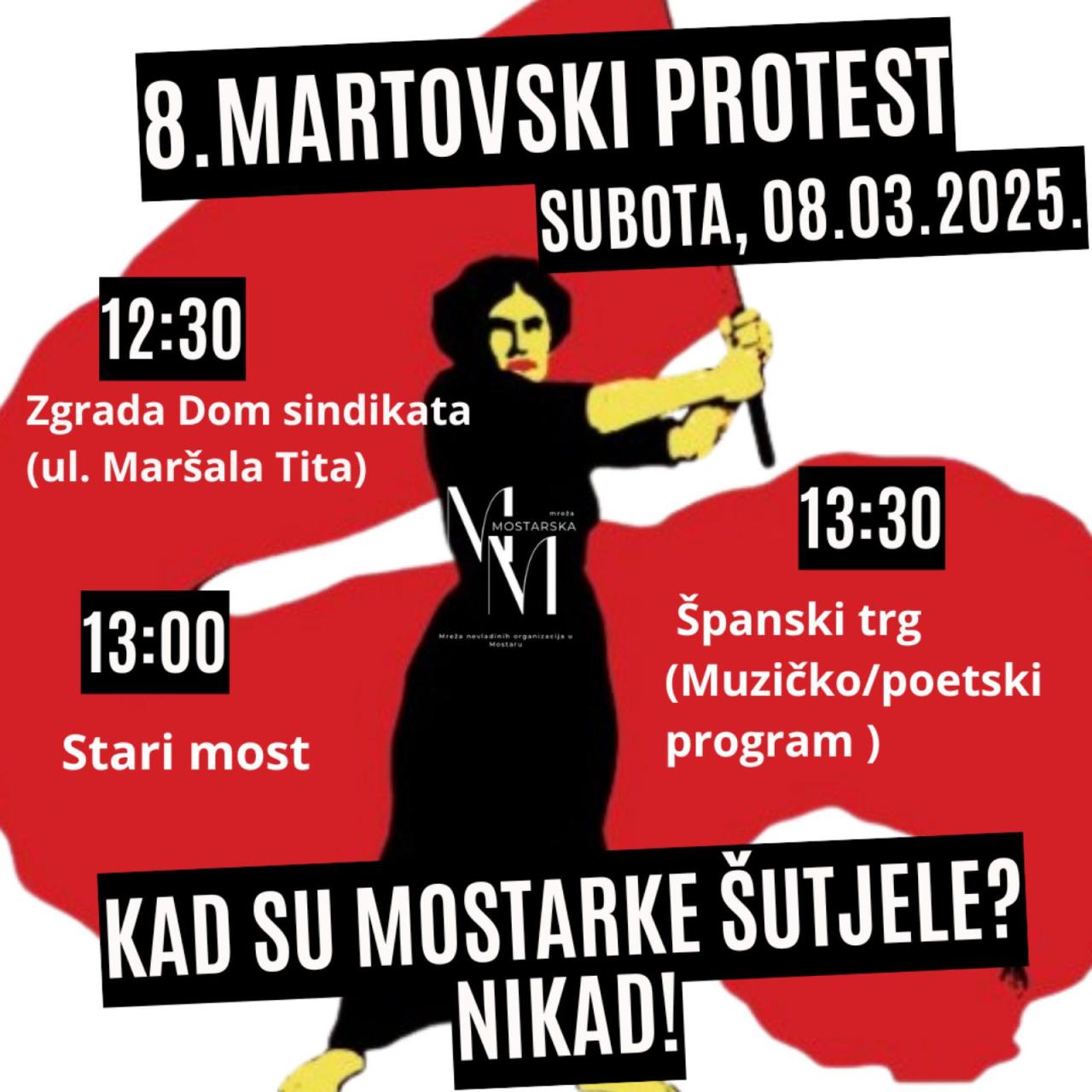 Mostarke dižu glas: Prosvjedna šetnja za Dan žena